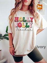 Holly jolly t-shirt,cute Christmass t-shirt, Retro Christmas t-shirt, iPrintasty Christmas, jolly Christmas t-shirt, Mer