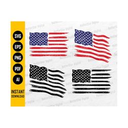 American Flag BUNDLE SVG | United States Of America Stars and Stripes | Cricut Cutting File Clipart Vector Digital Download Png Eps Pdf Ai