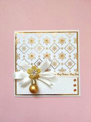Boxed Luxury Christmas card, Merry Christmas card, Christmas greeting card, Handmade Merry Christmas card