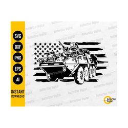 US Military Stryker Svg | United States Army Truck Svg | USA Infantry Svg | Cricut Silhouette Cameo Printable Clipart Digital Png Eps Dxf Ai