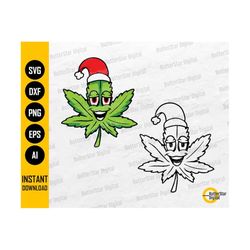 Christmas Weed SVG | Stoner Xmas SVG | Funny Holiday Shirt Decal Graphics | Cricut Cut File Printable Clip Art Vector Digital Dxf Png Eps Ai