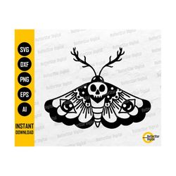 cute death moth svg | gothic t-shirt stencil vinyl decals graphics | cricut cutting files printables clip art vector digital dxf png eps ai