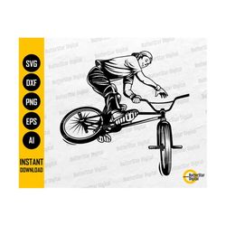BMX Tricks Svg | Bicycle SVG | Bike SVG | Athlete Biking Rider Cycling Games Play Ride | Cutting File Clip Art Vector Digital Dxf Png Eps Ai