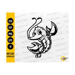 Cute Lobster SVG | Sea Animals Design Vinyl Drawing Illustration Graphics | Cricut Cut File Printable Clip Art Vector Digital Dxf Png Eps Ai