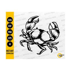 Crab SVG | Sea Animals T-Shirt Vinyl Decals Drawing Illustration Graphics | Cricut Cut File Cuttable Clip Art Vector Digital Dxf Png Eps Ai