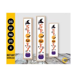 Halloween Front Porch Sign SVG | Spooky PNG | Fall Home Decor | Cricut Silhouette Cut Files Printables Clipart Vector Digital Dxf Png Eps Ai