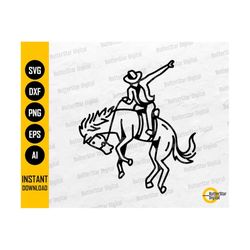 Horse Rodeo SVG | Cowboy SVG | Western Decals Stencil Clipart Vector Line Art Graphics | Cricut Cut Files Silhouette Digital Dxf Png Eps Ai