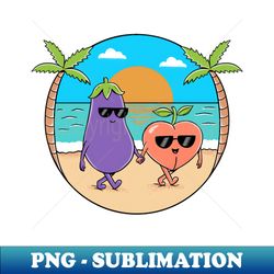 Eggplant and Peach Vacation - Vintage Sublimation PNG Download - Boost Your Success with this Inspirational PNG Download