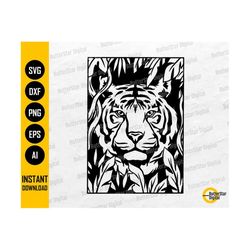 Jungle Tiger SVG | Tigress SVG | Stalker SVG | Wild Animal T-Shirt Decals Vinyl | Cricut Cutting File Clip Art Vector Digital Dxf Png Eps Ai
