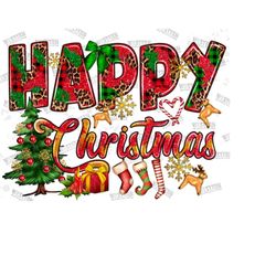 Happy Christmas Png, Sublimation Design,Christmas Png, Christmas Tree Png ,Happy Christmas Png, Snowflake Png, Heart Png