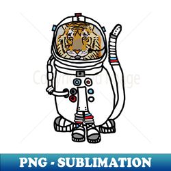 Sci Fi Tiger Astronaut Funny Animals in Space - Digital Sublimation Download File - Spice Up Your Sublimation Projects