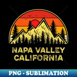 Vintage Napa Valley California CA Mountains Hiking Souvenir - Aesthetic Sublimation Digital File - Perfect for Creative Projects