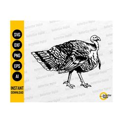 Wild Turkey SVG | Turkey Hunter SVG | Turkey Hunting SVG | Hunter Cut File | Cricut Silhouette Cutting Clipart Vector Digital Dxf Png Eps Ai