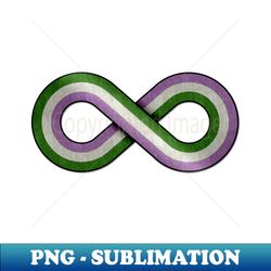 Large Infinity Symbol Striped with Genderqueer Pride Flag - Professional Sublimation Digital Download - Create with Confidence