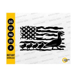 USA Duck Farming SVG | US Duck Svg | Farm Animal T-Shirt Decals Stickers | Cricut Cut Files Printable Clipart Vector Digital Dxf Png Eps Ai