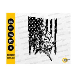 American Soldier SVG | United States Marines SVG | US Military Svg | Cricut Cut Files Cameo Printable Clip Art Vector Digital Png Eps Dxf Ai