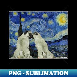 Starry Pug Night - Instant PNG Sublimation Download - Bring Your Designs to Life
