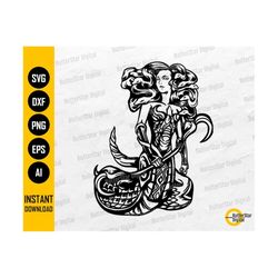 Medusa SVG | Goddess SVG | Snake Woman Decal Shirt Illustration Graphics | Cricut Cut File Silhouette Clip Art Vector Digital Dxf Png Eps Ai