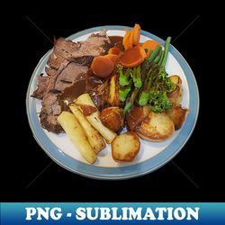 food roast beef dinner photo - sublimation-ready png file - bring your designs to life