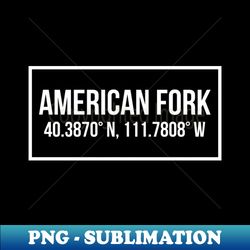 American Fork High School American Fork Utah Coordinates - PNG Transparent Sublimation Design - Unlock Vibrant Sublimation Designs