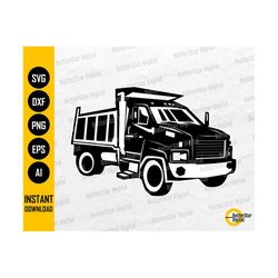 Dump Truck SVG | Construction SVG | Semi Truck Illustration Decal Graphics | Cricut Cutting File Cut | Clipart Vector Digital Dxf Png Eps Ai
