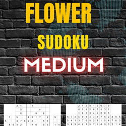 Flower Sudoku - Medium - Volume 1 - 100 Logic Puzzles