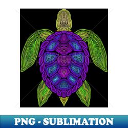 Neon Lights Sea Turtle - High-Quality PNG Sublimation Download - Unlock Vibrant Sublimation Designs