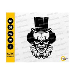 Skull Clown SVG | Gothic SVG | Circus Svg | Skeleton Svg | Bones Svg | Cricut Cutting Files Printable Clip Art Vector Digital Dxf Png Eps Ai