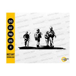 military soldiers svg | army troops svg | soldier decals graphics sticker | cricut silhouette cut file clipart vector digital png eps dxf ai