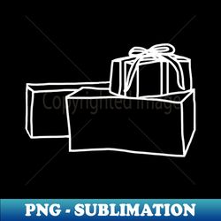 white line three minimal christmas gift boxes - instant sublimation digital download - bold & eye-catching