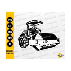 Asphalt Steam Roller SVG | Construction Vehicle SVG | Heavy Machine Machinery Highway Road | Cut Files Clipart Vector Digital Dxf Png Eps Ai