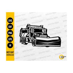 Snow Plow Truck SVG | Winter SVG | Snowplow Illustration Drawing Decal | Cricut Silhouette Printables Clip Art Vector Digital Png Eps Dxf Ai