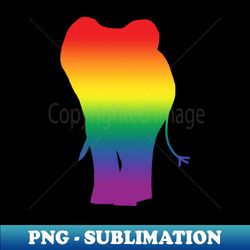 Rainbow Silhouette Elephant Pride - Digital Sublimation Download File - Perfect for Sublimation Mastery