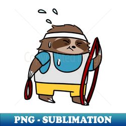 sloth with resistance bands - instant png sublimation download - stunning sublimation graphics