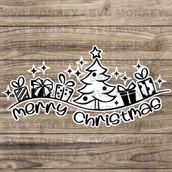 Merry Christmas SVG, Xmas Design Cut File, Christmas Card DXF, Christmas Shirt, Christmas  SVG EPS DXF PNG