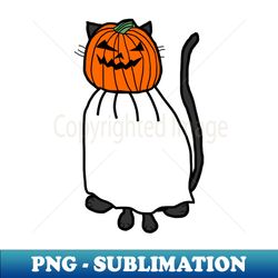 Cute Cat Wearing Halloween Horror Costume - Trendy Sublimation Digital Download - Perfect for Creative Projects