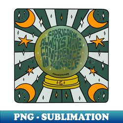 capricorn crystal ball - png transparent sublimation file - transform your sublimation creations