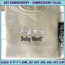 Baby Ghost Embroidery Design, Customized Halloween Embroidery Machine Design, Custom Embroidery, Embroidery File