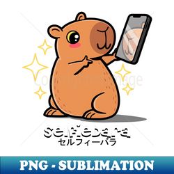 Selfiebara Cute Kawaii Original Capybara Taking Selfie - PNG Transparent Sublimation File - Perfect for Sublimation Mastery