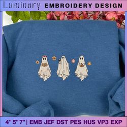 Spooky Halloween Embroidery Design, Retro Spooky Vibes Embroidery Machine Design, Stay Spooky Embroidery File