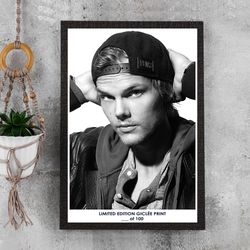 Avicii Music Poster - Waterproof Canvas Film Poster - Movie Wall Art - Movie Poster Gift - Size A4 A3 A2 A1 - Unframed.j