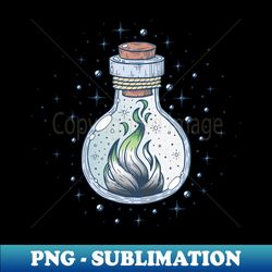 Aromantic Fire Occult Bottle LGBT Aro Pride Flag - PNG Sublimation Digital Download - Boost Your Success with this Inspirational PNG Download