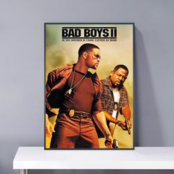 Bad Boys II 2 Movie Poster PVC package waterproof Canvas Wall Art Gift Home Poster, halloween gift.jpg