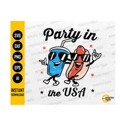 party in the usa png | fourth of july svg | america t-shirt design sublimation sticker | cricut printable clip art vector digital dxf eps ai