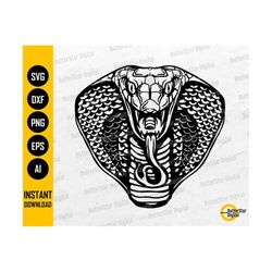 Cobra SVG | Snake SVG | Serpent SVG | Slither Poison Venom Venomous Zoo Fangs | Cutting File Printable Clipart Vector Digital Dxf Png Eps Ai