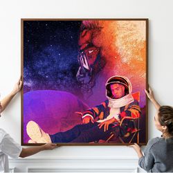 Kid Cudi Man On The Moon Poster - Album Cover - Music Album - Music Poster Gift - Unframed.jpg