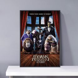 The Addams Family Movie Poster PVC package waterproof Canvas Wall Art Gift Home Poster, halloween gift.jpg
