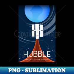 Hubble Space Telescope space art - Vintage Sublimation PNG Download - Unlock Vibrant Sublimation Designs