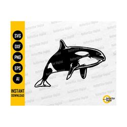 Orca SVG | Whale SVG | Sea Animals Vinyl Stencil Heat Press Iron On | Cricut Cutting File Silhouette Clip Art Vector Digital Png Eps Dxf Ai