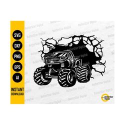 Smashing Monster Truck SVG | Muscle Car SVG | Car Decals Wall Art Sticker | Cricut Cut File Silhouette Clipart Vector Digital Dxf Png Eps Ai